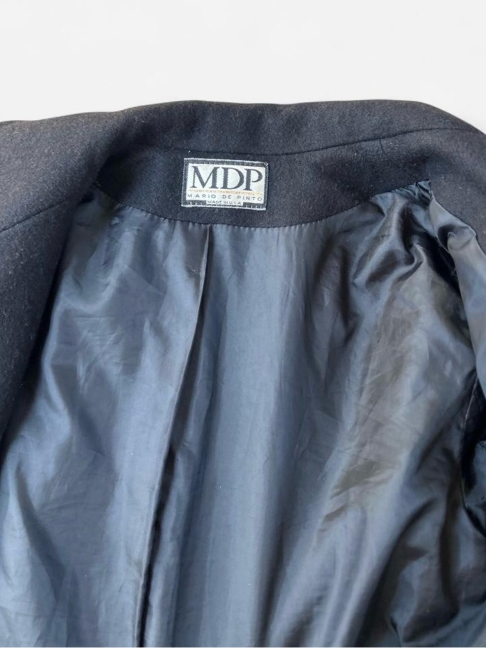Y2K Black Peacoat Wool Double Breasted Black Vtg Classic Blazer Blair Waldrof M - Picture 5 of 9